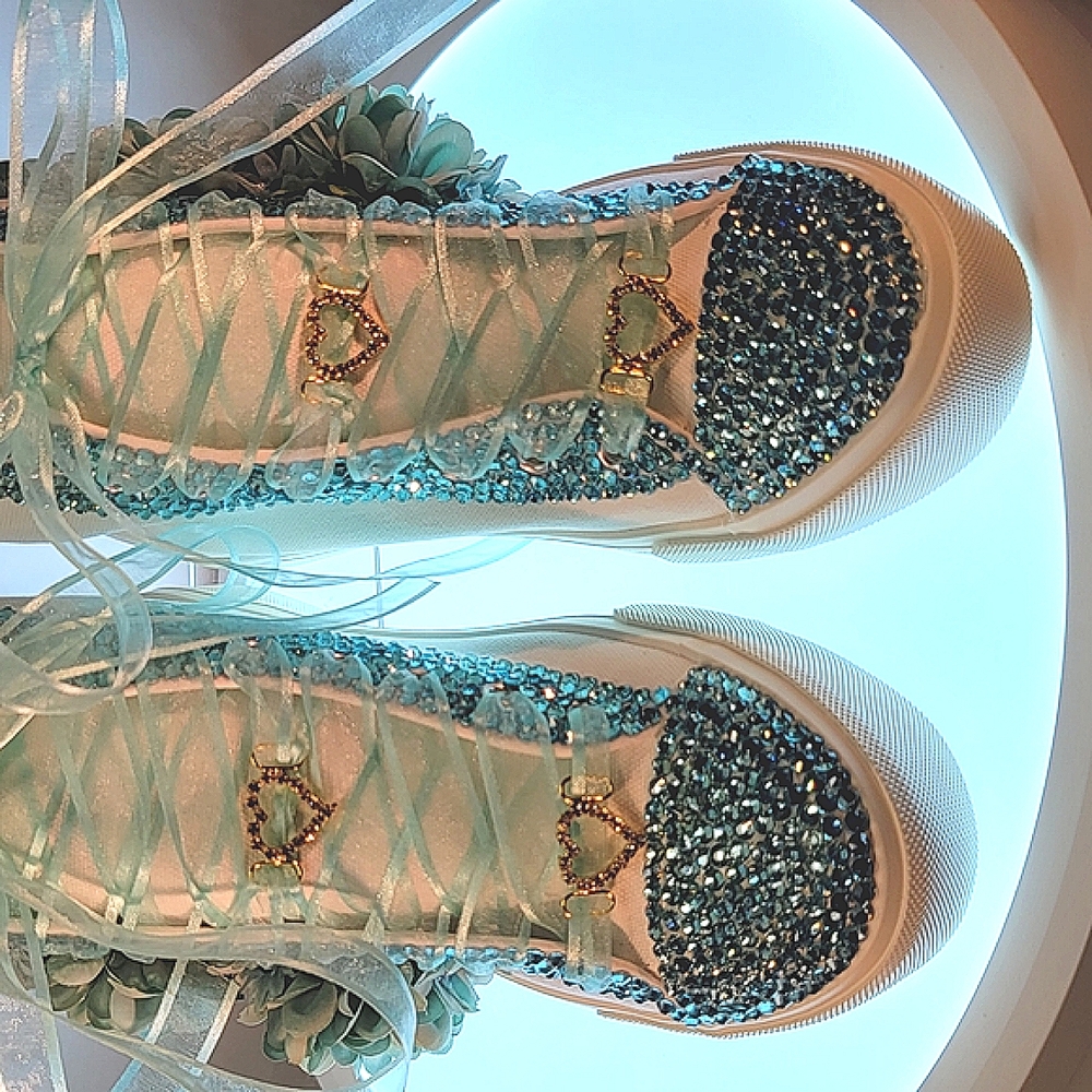 Elegant Crystal Embellished Sneakers - Picture 8 of 12